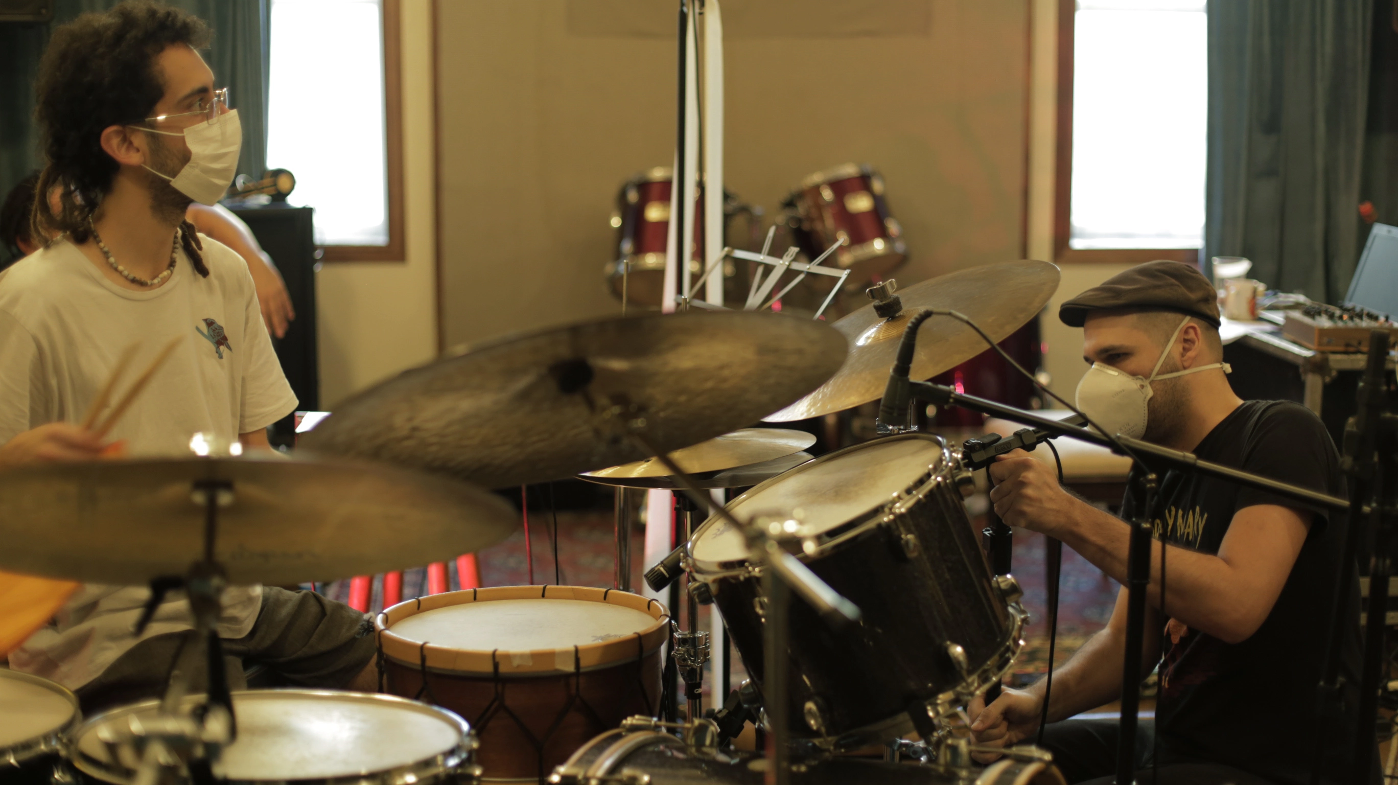 Sesion de Gravacion del album YYY de Falsos Conejos